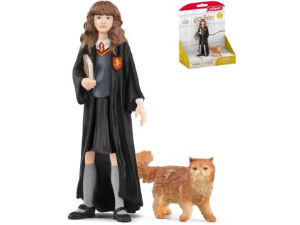 Schleich SCHLEICH Harry Potter set figurka Hermiona Grangerová + kocour Křivonožka