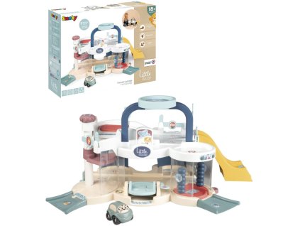 Smoby SMOBY Little Smoby Multigaráž baby herní set s výtahem a autíčkem plast
