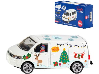 Siku SIKU Auto skládací Volkswagen T5 Sněhulák bílý model kov 6505