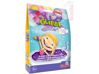 Simba SIMBA Glibbi prášek fialový třpytivý 150g na výrobu slizu do vany v sáčku