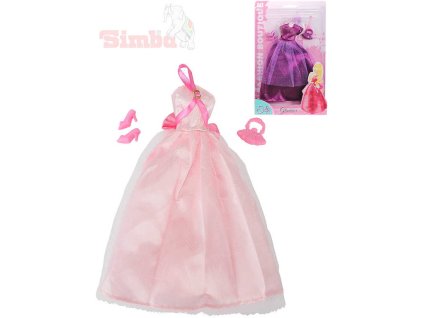 Simba SIMBA Šaty pro panenku Steffi Love Romantic World set s kabelkou a botičkami