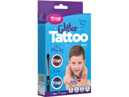 TyToo Dětské tetování Plucky 15 tetovaček pro kluky se třpytkami