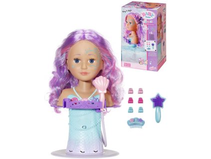 Zapf Creation ZAPF BABY BORN Hlava česací Starší sestřička Mořská víla s funkční sprchou