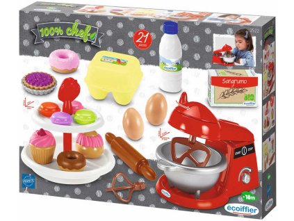 Ecoiffier ECOIFFIER Baby robot kuchyňský set s nástroji a maketami potravin plast
