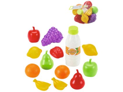 Ecoiffier ECOIFFIER Baby ovoce a zelenina v síťce makety potravin set 13ks plast