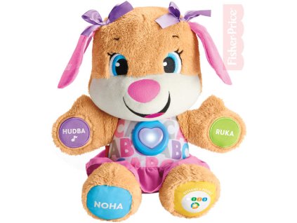 Fisher Price FISHER PRICE Baby pejskova sestřička interaktivní naučná na baterie Světlo Zvuk