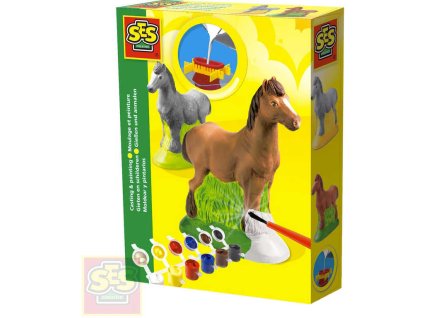 SES Creative SES CREATIVE Koně kreativní set na odlévání z formy s temperami