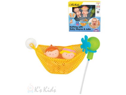 K´s Kids K´S KIDS Baby koupání s Waynem a Julií set 2 panenky se sprchou do vany