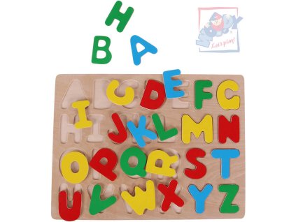 Woody WOODY DŘEVO Puzzle vkládací na desce Abeceda