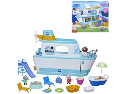 Hasbro HASBRO Výletní loď Peppa Pig herní set se 3 figurkami a doplňky v krabici