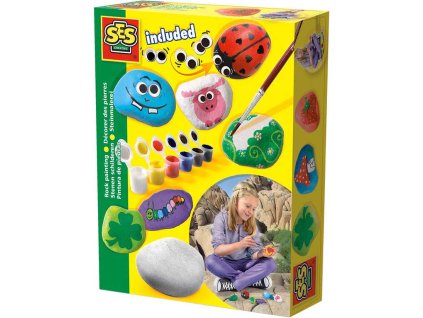 SES Creative SES CREATIVE Malování na kamínky kreativní set pro dívky v krabici