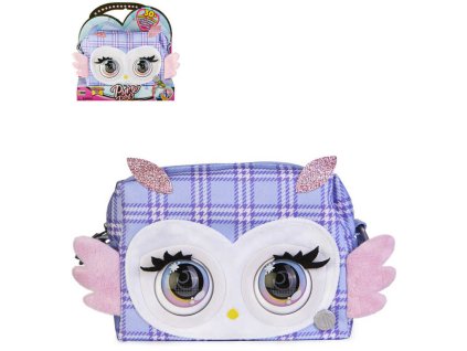 Spin Master SPIN MASTER Purse Pets Kabelka interaktivní sovička mrkací na baterie Zvuk PLYŠ