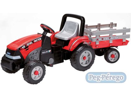 Peg Pérego PEG PÉREGO MAXI TRACTOR DIESEL šlapací traktor s vlečkou řetěz
