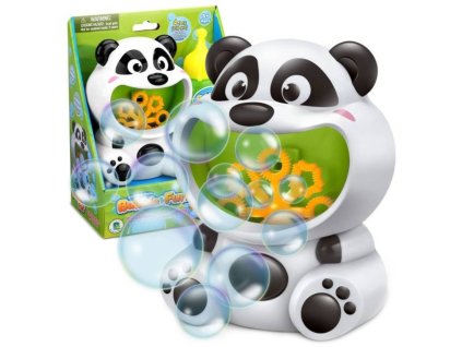 Bublifukovací stroj na bubliny Panda set bublifukovač s náplní 118ml na baterie