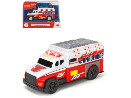 Dickie DICKIE Auto bílá ambulance sanitka set s nosítky na baterie Světlo Zvuk