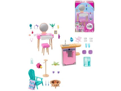 Mattel MATTEL BRB Stylový nábytek herní set doplněk k panenkám Barbie