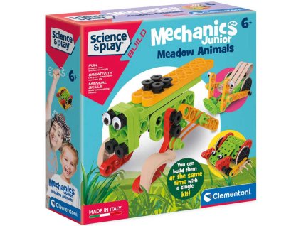 Clementoni CLEMENTONI Mechanická laboratoř Junior Luční zvířata STAVEBNICE