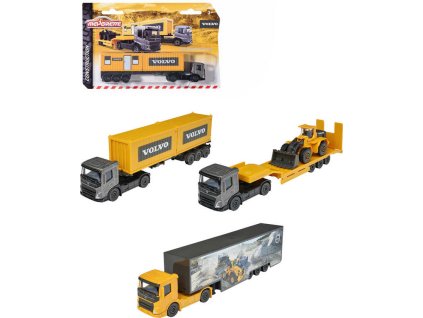 Majorette MAJORETTE Auto Volvo transportér tahač kovový 20cm herní set 3 druhy