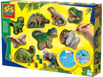 SES Creative SES CREATIVE Odlévání a malování ze sádry set s formičkami dinosauři
