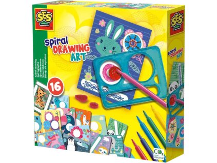 SES Creative SES CREATIVE Kreslící spirála zvířátka kreativní set s 6 fixy v krabici