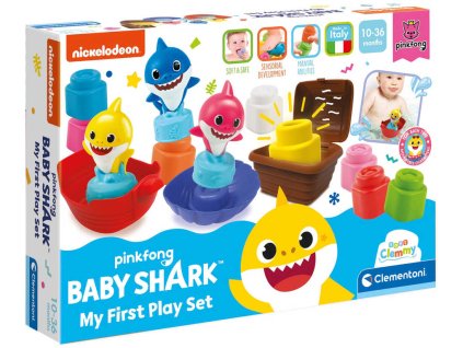 Clementoni CLEMENTONI CLEMMY BabyShark kostky s figurkami stavebnice pro miminko