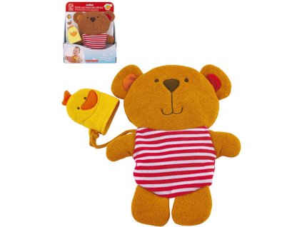 Hape HAPE Baby žínka na umývání medvídek s kačenkou do vany na koupání