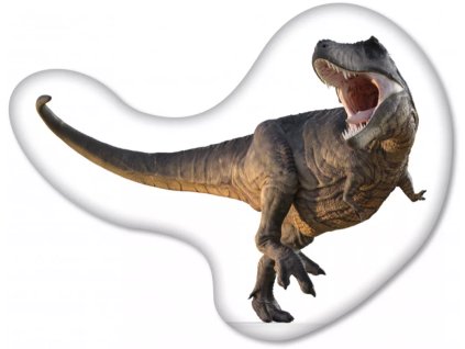 Dětský polštářek JURSKÝ SVĚT T-REX bílý