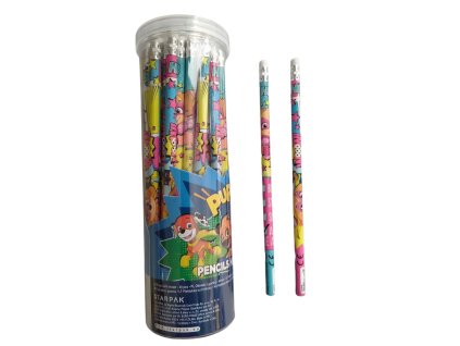 Grafitová tužka TLAPKOVÁ PATROLA s gumou pro holky 1kus