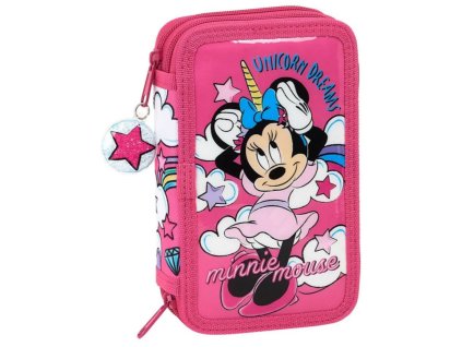 Penál MINNIE JEDNOROŽEC dvoupatrový s výbavou