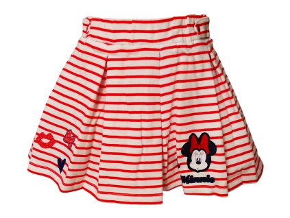 Sukně MINNIE skládaná s proužky červená