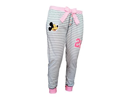 Tepláky MINNIE s šedými proužky dámské (Barva Bílošedá, Velikost XL)