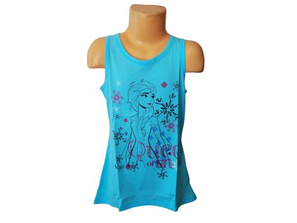 Dívčí letní tílko FROZEN s vločkami modré