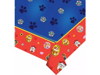 Ubrus TLAPKOVÁ PATROLA modročervený