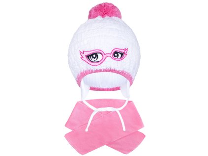 Zimní dětská pletená čepička se šálou New Baby