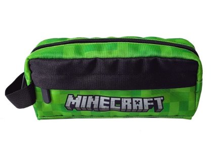 Školní penál - pouzdro MINECRAFT 2 kapsy zelené