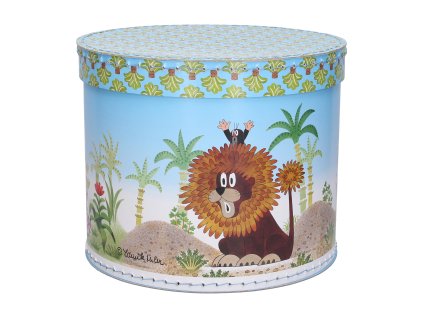 Krtek krabice kruhová Krtek a lev 25cm