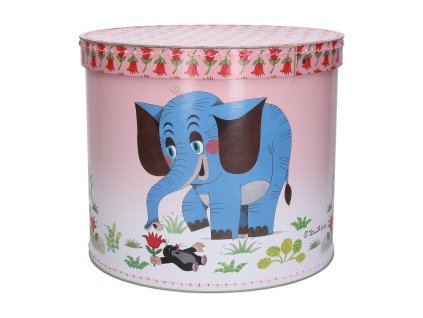 Krtek krabice kruhová Krtek a slon 30cm