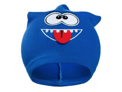 Podzimní dětská čepička New Baby smíšek modrá