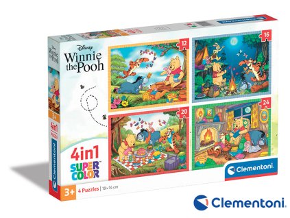 Clementoni - Puzzle 4v1 Disney Medvídek Pú (12+16+20+24 dílků)