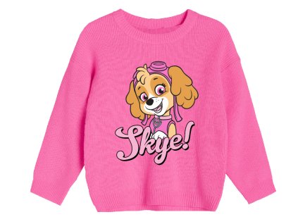 Dívčí svetr TLAPKOVÁ PATROLA SKYE růžový