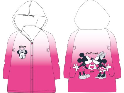 Dívčí pláštěnka MINNIE A MICKEY růžová transparentní