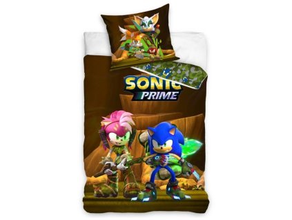 Dětské bavlněné povlečení SONIC A AMY ROSE 140x200