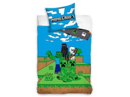 Dětské bavlněné povlečení bavlna MINECRAFT MOB MONSTERS 140x200
