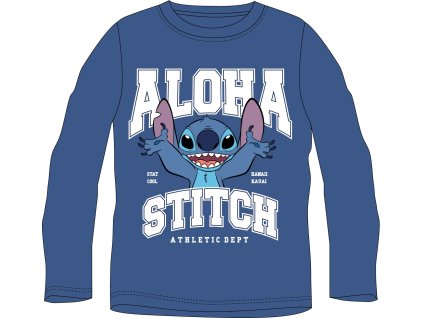 Chlapecké tričko LILO&STITCH Aloha dlouhý rukáv modré