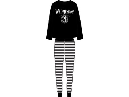 Dívčí pyžamo WEDNESDAY černé