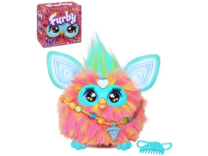 Hasbro HASBRO PLYŠ Furby interaktivní korálový zvířátko na baterie Světlo Zvuk