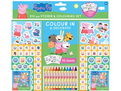 Jiri Models JIRI MODELS Samolepkový set s omalovánkami a voskovkami Peppa Pig