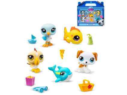 HASBRO LPS Pláž Zvířátko Littlest Pet Shop generace 7 set 5ks s doplňky