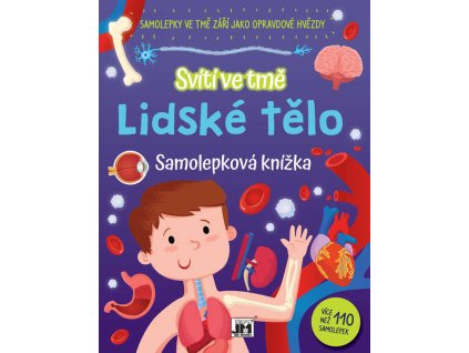 Jiri Models JIRI MODELS Knížka samolepková Lidské tělo svítí ve tmě