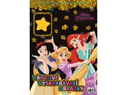 Jiri Models JIRI MODELS Třpytivé vyškrabávací obrázky + omalovánky Disney Princezny
